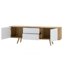 Studio Copenhagen Buffet Loca I - Chêne sauvage massif - Blanc / Chêne sauvage - Largeur : 180 cm -France Enfilades Soldes 2022 1000005255 50 GALLERYIMAGES P000000001000005255