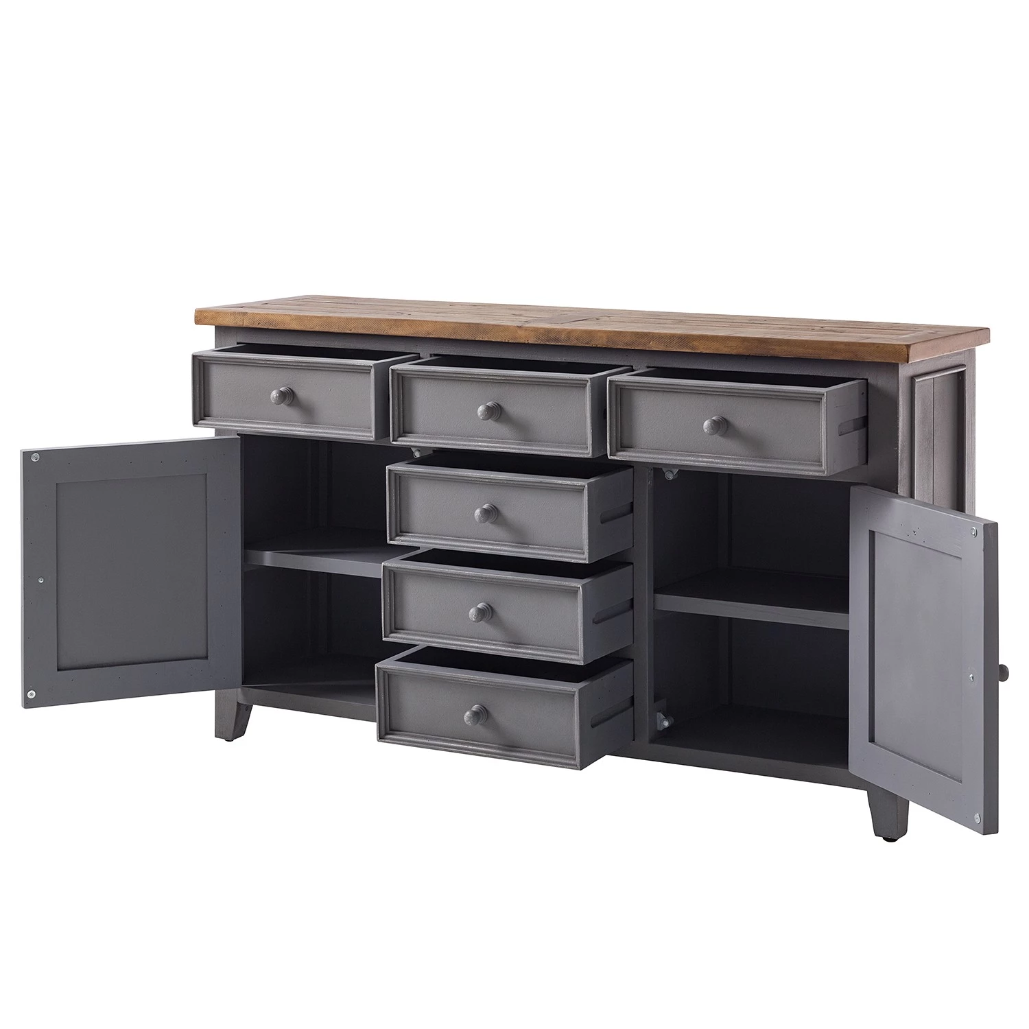 Maison Belfort Buffet Balignton I - Pin massif - Gris 6 Maison Belfort Buffet Balignton I - Pin massif - Gris – Image 4