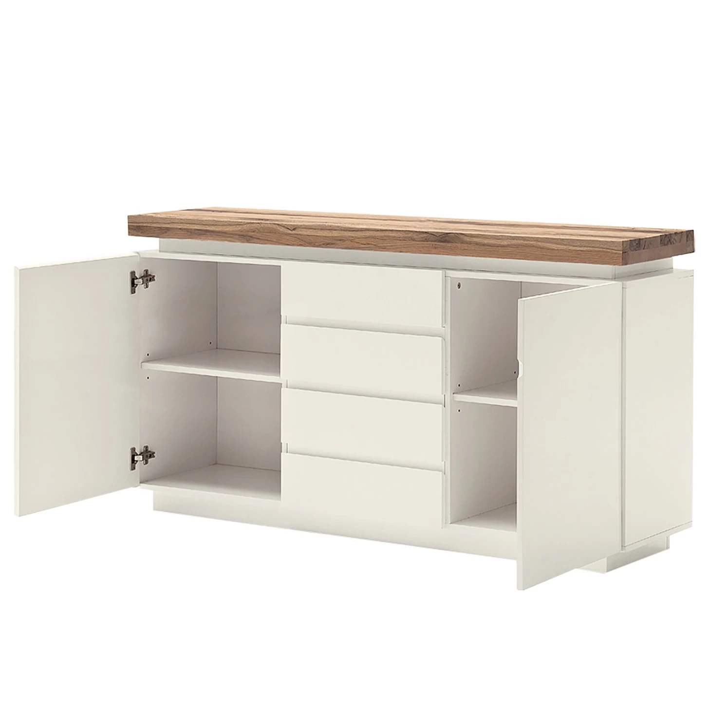 Fredriks Buffet Roble I - éclairage inclus - Blanc mat / sauvage massif 4 Fredriks Buffet Roble I - éclairage inclus - Blanc mat / sauvage massif – Image 2