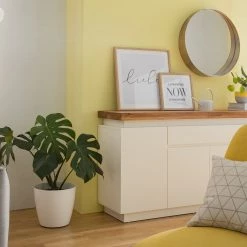 Fredriks Buffet Roble III - avec éclairage - Blanc mat / chêne sauvage massif -France Enfilades Soldes 2022 1000064533 210323 15423800008 MOOD DETAILS P000000001000064533 mood