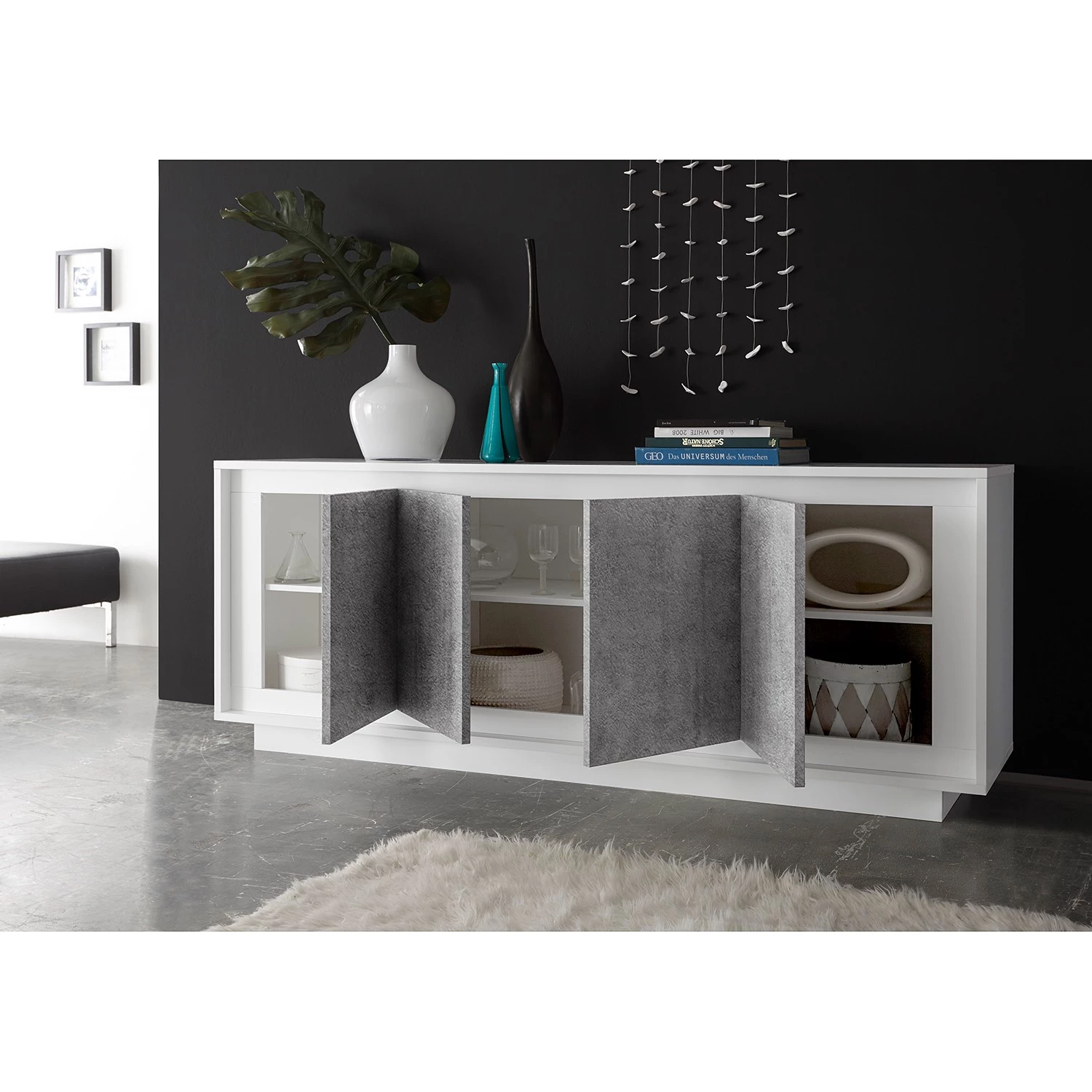 LC Spa Buffet Forenza - Imitation béton / Blanc 6 LC Spa Buffet Forenza - Imitation béton / Blanc – Image 4