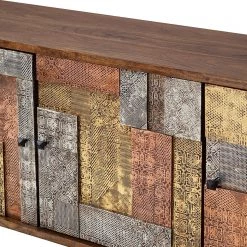 Wolf-Möbel Buffet Orient - Acacia massif / Métal - Multicolore -France Enfilades Soldes 2022 1000114122 200512 14063400027 DETAILS P000000001000114122