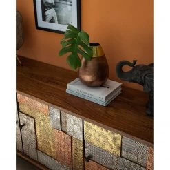 Wolf-Möbel Buffet Orient - Acacia massif / Métal - Multicolore -France Enfilades Soldes 2022 1000114122 200630 10585000011 DETAILS P000000001000114122