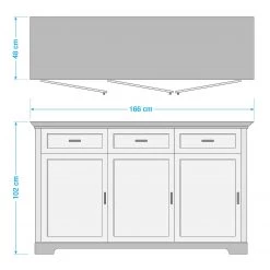 Ridgevalley Buffet Jasmund I - Blanc -France Enfilades Soldes 2022 1000136050 190405 14520500019 GALLERYIMAGES P000000001000136050