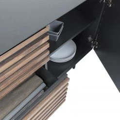 Norrwood Enfilade Kipra - Noyer contreplaqué - Graphite -France Enfilades Soldes 2022 1000150226 181214 16440300079 GALLERYIMAGES P000000001000150226