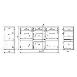 Germania Buffet Nerola - Blanc / Imitation chêne de Navarre -France Enfilades Soldes 2022 1000150711 190104 11554500025 GALLERYIMAGES P000000001000150711