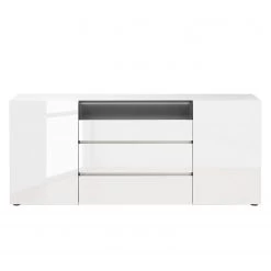Loftscape Buffet Mavie - Blanc brillant / Noir -France Enfilades Soldes 2022 1000152588 200811 14164301837 DETAILS P000000001000152588