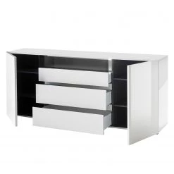 Loftscape Buffet Mavie - Blanc brillant / Noir -France Enfilades Soldes 2022 1000152588 200811 14164401838 DETAILS P000000001000152588