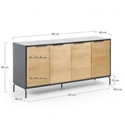 Norrwood Buffet Ceduna - Chêne / Noir mat 15 Norrwood Buffet Ceduna - Chêne / Noir mat -France Enfilades Soldes 2022 1000166592 190319 10113400070 GALLERYIMAGES P000000001000166592