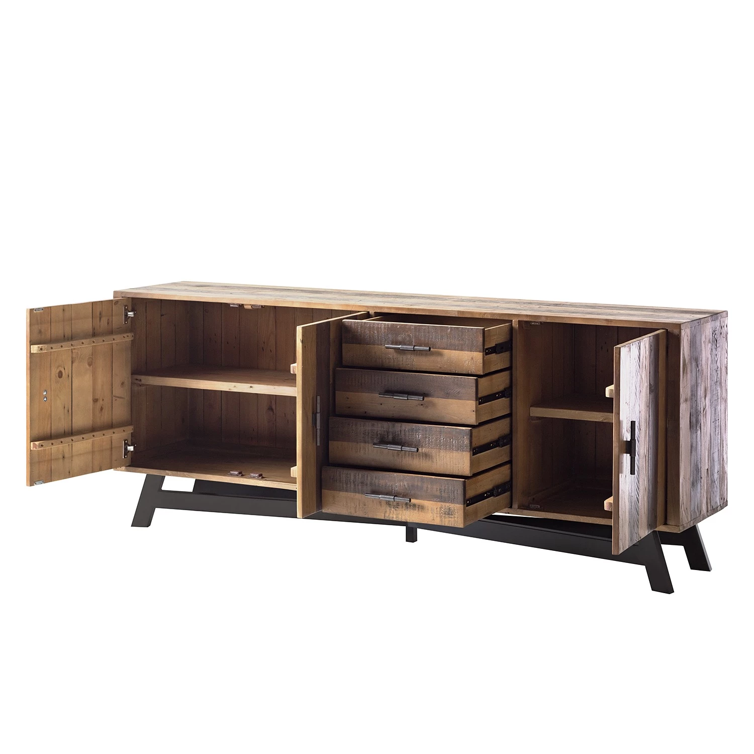 Ars manufacti Buffet Tamati II - Pin massif / Fer - Pin / Noir 14 Ars manufacti Buffet Tamati II - Pin massif / Fer - Pin / Noir – Image 12