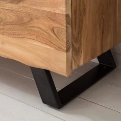 Ars Natura Buffet Vardo - Acacia massif / Métal - Acacia / Noir -France Enfilades Soldes 2022 1000166791 191030 08503100010 DETAILS P000000001000166791