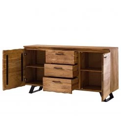 Ars Natura Buffet Vardo - Acacia massif / Métal - Acacia / Noir -France Enfilades Soldes 2022 1000166791 200124 09383000010 DETAILS P000000001000166791