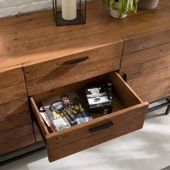 Ars manufacti Buffet Grasby II - Pin recyclé / Métal - Pin foncé / Noir -France Enfilades Soldes 2022 1000168548 191126 17373400011 DETAILS P000000001000168548