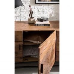 Ars manufacti Buffet Grasby II - Pin recyclé / Métal - Pin foncé / Noir -France Enfilades Soldes 2022 1000168548 191126 17373400015 DETAILS P000000001000168548