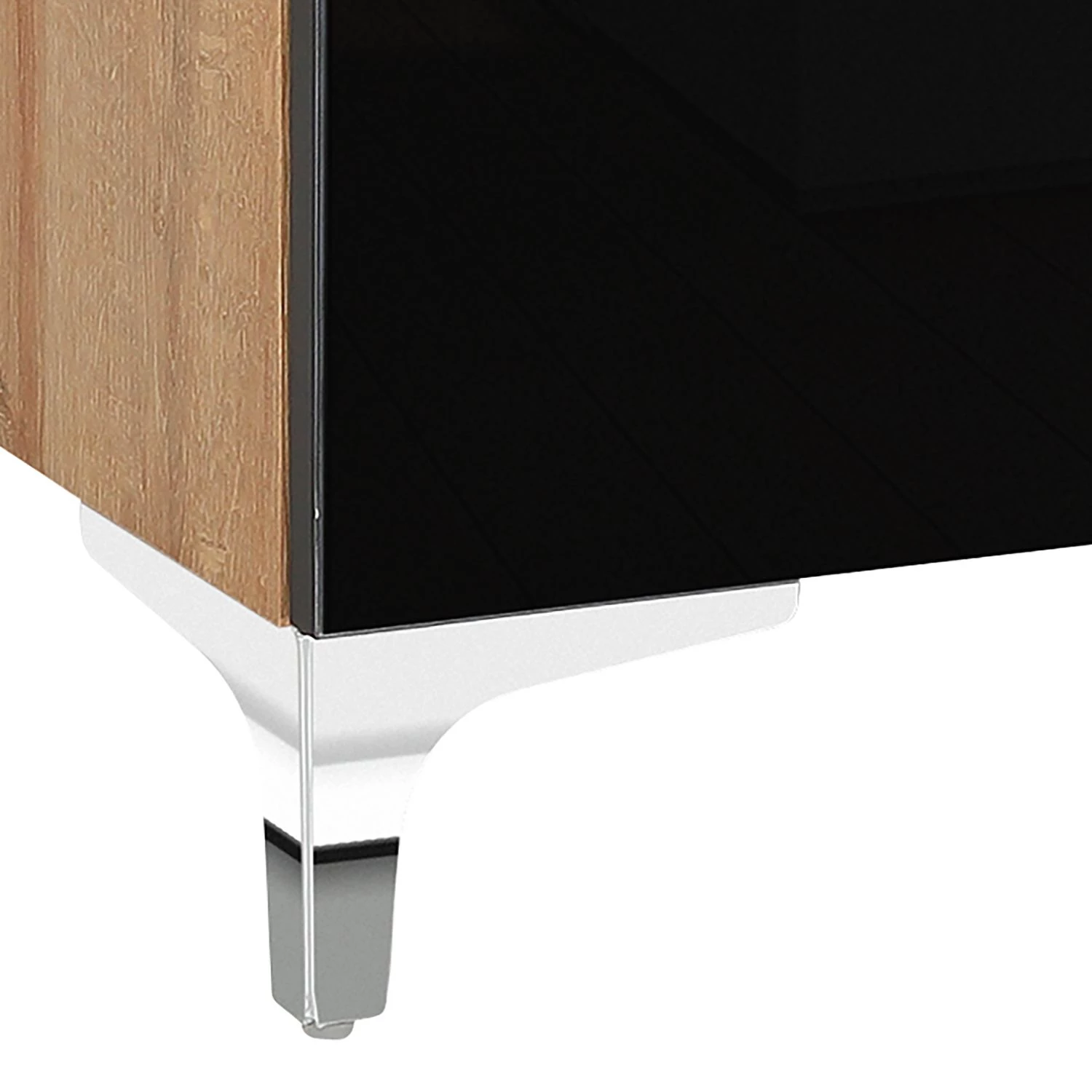 Maja Möbel Buffet Shino I - Verre noir / Imitation chêne de Riviera 5 Maja Möbel Buffet Shino I - Verre noir / Imitation chêne de Riviera – Image 3