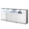 Loftscape Buffet Mury - Blanc brillant / Anthracite -France Enfilades Soldes 2022 1000171334 190424 07575900106 IMAGE P000000001000171334