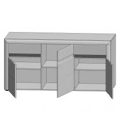 Loftscape Buffet Charnocks - Blanc brillant / blanc -France Enfilades Soldes 2022 1000171351 190424 07580400254 GALLERYIMAGES P000000001000171351