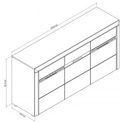 Loftscape Buffet Charnocks - Blanc brillant / blanc -France Enfilades Soldes 2022 1000171351 190424 07580400257 GALLERYIMAGES P000000001000171351