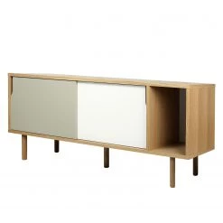Temahome Buffet Noa I - Blanc / Gris minéral - Chêne