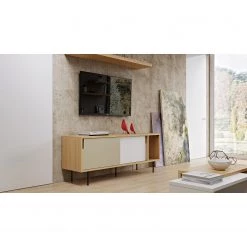 Temahome Buffet Noa II - Blanc / Gris minéral - Chêne -France Enfilades Soldes 2022 1000172913 201016 13360000506 MOOD DETAILS P000000001000172913 mood