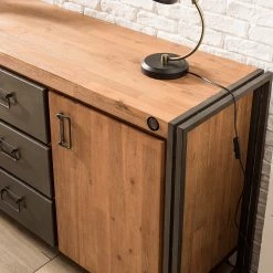 Ars manufacti Enfilade Manchester IV - Acacia massif / Métal - Acacia / Anthracite -France Enfilades Soldes 2022 1000176686 200320 14040100006 DETAILS P000000001000176686