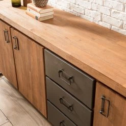 Ars manufacti Enfilade Manchester IV - Acacia massif / Métal - Acacia / Anthracite -France Enfilades Soldes 2022 1000176686 200320 14040100007 DETAILS P000000001000176686