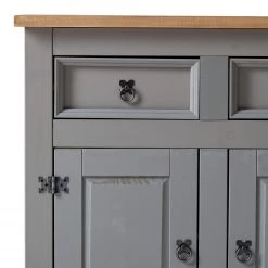 Maison Belfort Buffet Finca Rustica - Pin massif - Pin gris -France Enfilades Soldes 2022 1000178029 200417 12540400010 DETAILS P000000001000178029