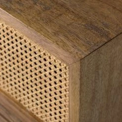 Ars manufacti Meuble TV Vina - Manguier massif / Rotin - Manguier / Noir -France Enfilades Soldes 2022 1000178070 200225 13061200011 DETAILS P000000001000178070