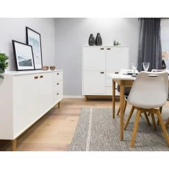 Tenzo Buffet Svea II - Blanc / Imitation chêne -France Enfilades Soldes 2022 1000179426 190724 06293200201 MOOD DETAILS P000000001000179426 mood