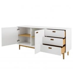 Tenzo Buffet Svea II - Blanc / Imitation chêne -France Enfilades Soldes 2022 1000179426 210728 10150400047 DETAILS P000000001000179426