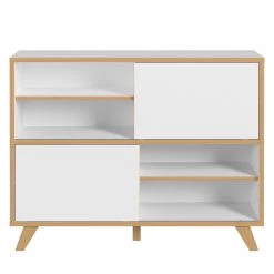 Germania Buffet Svene - Blanc / Imitation chêne de Sonoma - Largeur : 120 cm -France Enfilades Soldes 2022 1000189542 191022 12045900149 DETAILS P000000001000189542