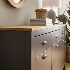 Maison Belfort Buffet Rivery - Pin massif - Anthracite -France Enfilades Soldes 2022 1000193132 200302 15340800008 DETAILS P000000001000193132