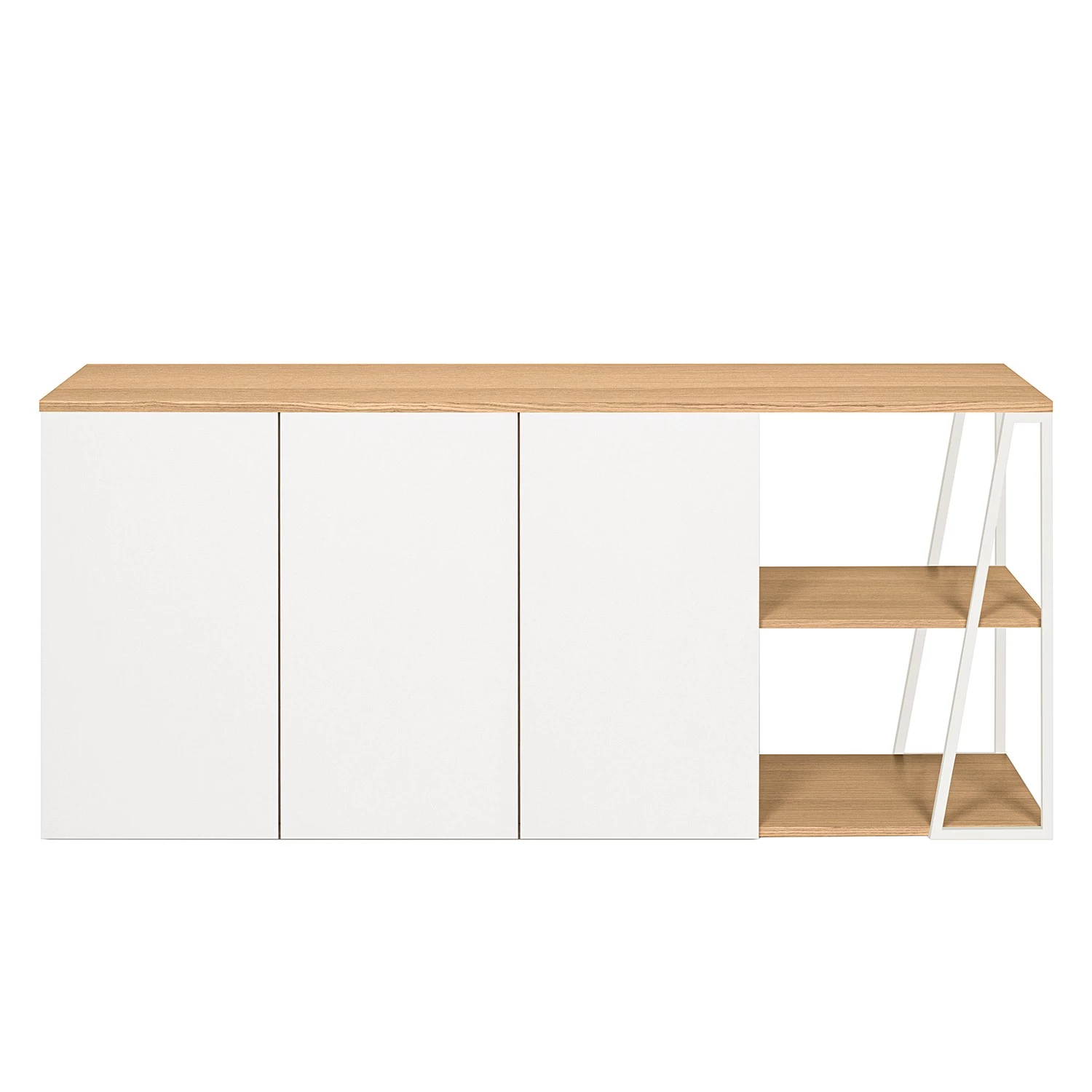Temahome Buffet Albi - Placage en bois véritable - Chêne / Blanc 7 Temahome Buffet Albi - Placage en bois véritable - Chêne / Blanc – Image 5