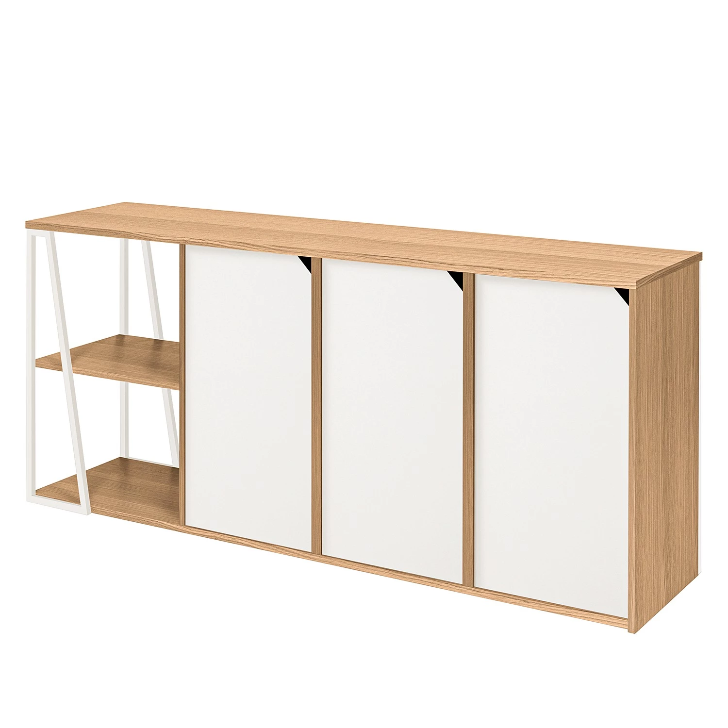 Temahome Buffet Albi - Placage en bois véritable - Chêne / Blanc 9 Temahome Buffet Albi - Placage en bois véritable - Chêne / Blanc – Image 7