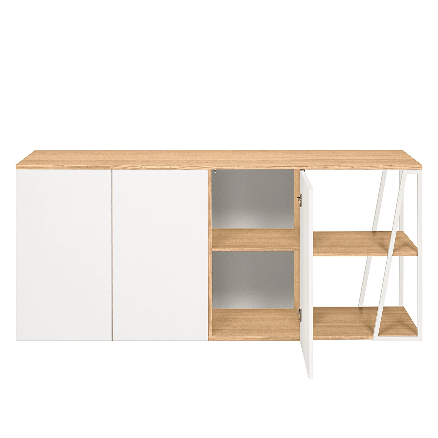 Temahome Buffet Albi - Placage en bois véritable - Chêne / Blanc 10 Temahome Buffet Albi - Placage en bois véritable - Chêne / Blanc – Image 8