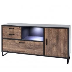 Red Living Buffet Hixson - Imitation chêne de tonneau / Noir