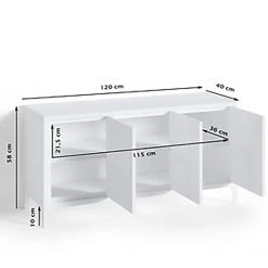 Loftscape Buffet Norwell - Métal - Noir -France Enfilades Soldes 2022 1000209627 210115 07224500005 SKETCH DETAILS P000000001000209627 sketch