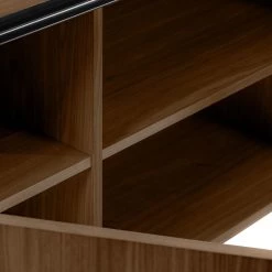 Red Living Buffet Juuka - Placage en bois véritable - Noyer / Noir -France Enfilades Soldes 2022 1000210884 200429 17362600066 DETAILS P000000001000210884