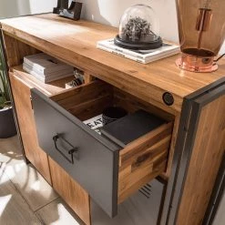 Ars manufacti Buffet Manchester VII - Acacia massif / Métal - Acacia / Anthracite -France Enfilades Soldes 2022 1000210965 210121 12574800028 DETAILS P000000001000210965