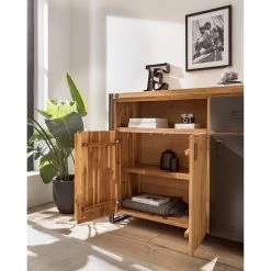 Ars manufacti Buffet Manchester VII - Acacia massif / Métal - Acacia / Anthracite -France Enfilades Soldes 2022 1000210965 210121 12574800029 DETAILS P000000001000210965