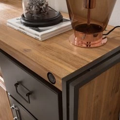 Ars manufacti Buffet Manchester VII - Acacia massif / Métal - Acacia / Anthracite -France Enfilades Soldes 2022 1000210965 210121 12574800032 DETAILS P000000001000210965