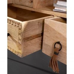 Red Living Buffet Latta - Manguier massif / Métal - Manguier / Noir -France Enfilades Soldes 2022 1000211455 220316 032 DETAILS P000000001000211455