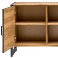 Naturoo Buffet Ironwood II - Placage en bois véritable / Métal - Chêne vieilli / Gris -France Enfilades Soldes 2022 1000213239 200512 14004100040 DETAILS P000000001000213239