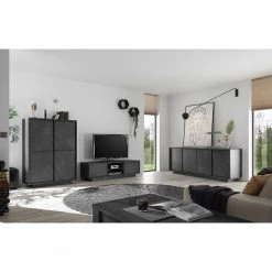 LC Spa Enfilade Carrara - Imitation marbre anthracite -France Enfilades Soldes 2022 1000216292 200630 09124300038 MOOD DETAILS P000000001000216292 mood