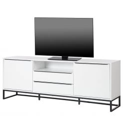 Fredriks Meuble TV White Hall I - Blanc mat / Noir
