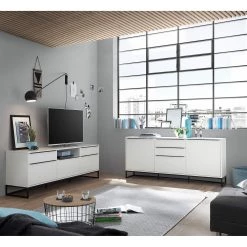 Fredriks Buffet White Hall II - Blanc mat / Noir 25 Fredriks Buffet White Hall II - Blanc mat / Noir -France Enfilades Soldes 2022 1000218367 210303 08540300001 MOOD DETAILS P000000001000218367 mood