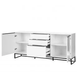 Fredriks Buffet White Hall II - Blanc mat / Noir 29 Fredriks Buffet White Hall II - Blanc mat / Noir -France Enfilades Soldes 2022 1000218367 210420 13405000003 DETAILS P000000001000218367