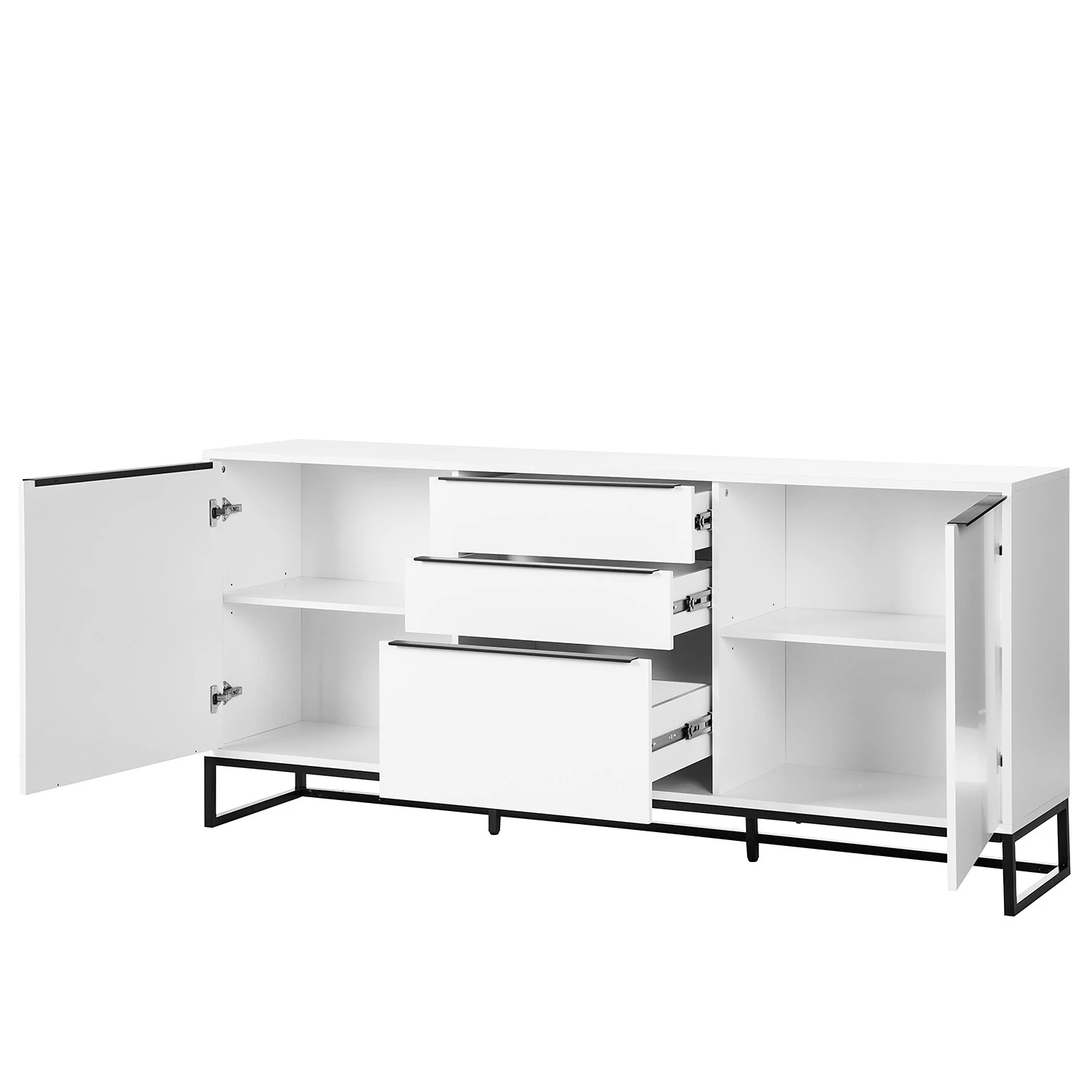 Fredriks Buffet White Hall II - Blanc mat / Noir 10 Fredriks Buffet White Hall II - Blanc mat / Noir – Image 8