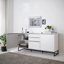Fredriks Buffet White Hall II - Blanc mat / Noir 24 Fredriks Buffet White Hall II - Blanc mat / Noir -France Enfilades Soldes 2022 1000218367 210521 08364000002 MOOD DETAILS P000000001000218367 mood