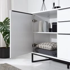 Fredriks Buffet White Hall II - Blanc mat / Noir 40 Fredriks Buffet White Hall II - Blanc mat / Noir -France Enfilades Soldes 2022 1000218367 210521 08364500005 DETAILS P000000001000218367